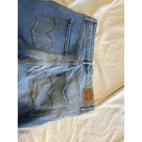 Levi's Women’s Plus Size 33 721 High Rise Skinny Jeans Light Distressed Grunge - Picture 6 of 9